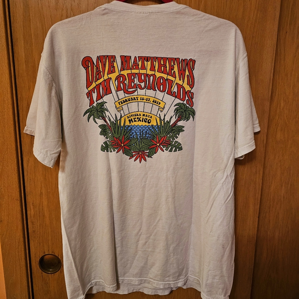 Dave Matthews Tim Reynolds Tee T-Shirt Mexico White Medium